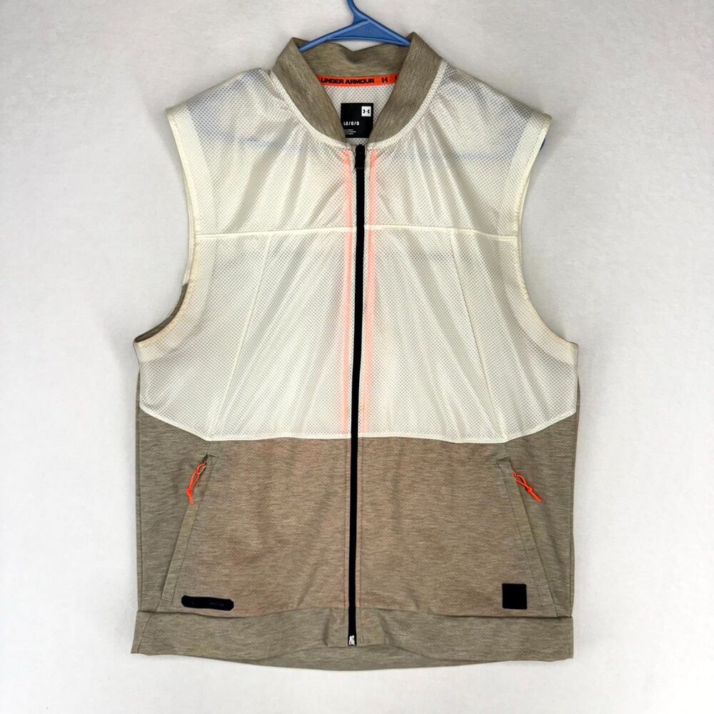 Under Armour Tan and Pink Runner Vest‎ Mens Size L